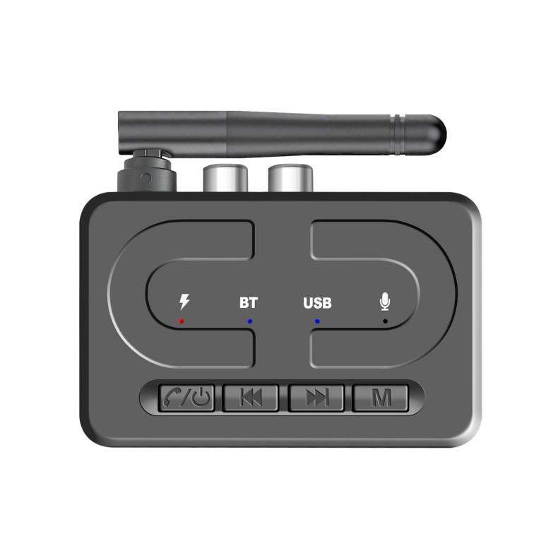 Bluetooth 6.0 Audio Receiver 3.5mm AUX RCA With Mic HIFI Stereo Wireless Adapter Support USB U-Disk For Car Speaker Amp