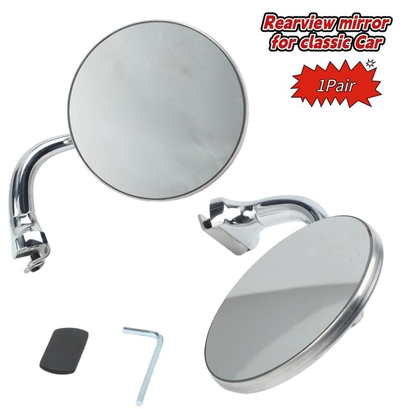Retro Car Round Side Mirrors For Cars Classic Front Rear Car Rearview Mirror Auto Exterior Accessories