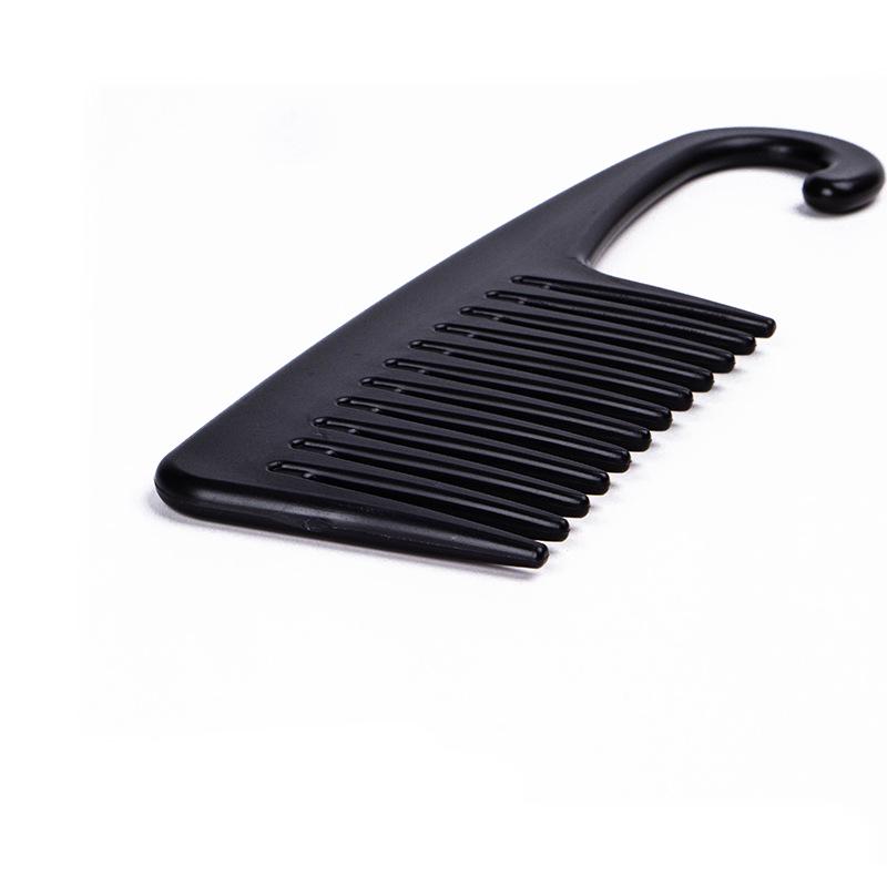 Large Curved Anti-Static Plastic Comb for Long Hair - Wide Tooth Split Hook Comb for Men and Women