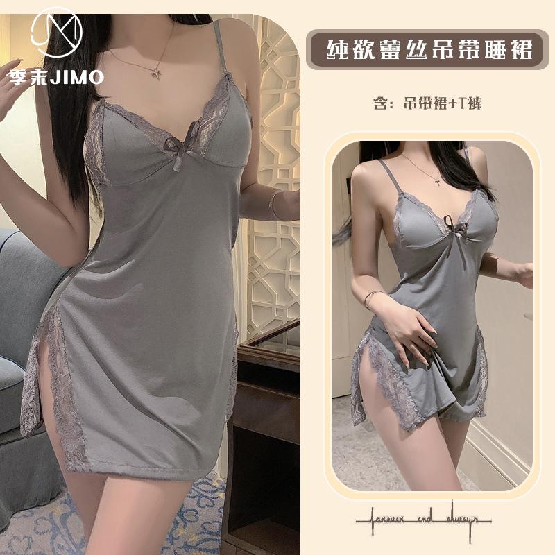 Erotic underwear end of season pure desire wind suspender bow lace hot temptation split woman