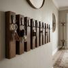 Wooden key hanger Lamele 60cm brown