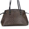 Used COACH Tote Bag F57842 Signature leather/PVC Black Dark Brown Shoulder