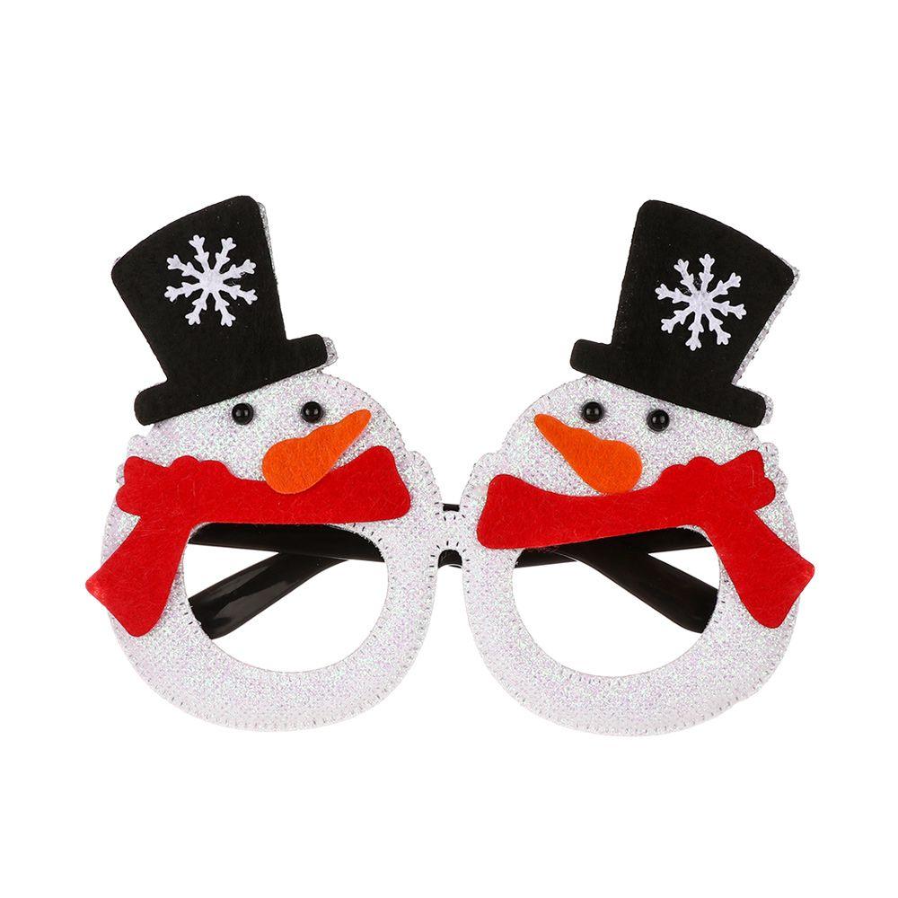 Christmas Decorations Merry Christmas Elk Santa Claus Glasses Xmas Tree Christmas Glasses Frame