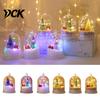 Led Bedside Lamp for Kids Christmas Tree In Dome with LED Light, Mini Cedar Light Up Holiday Tabletop Ornament Ornament, Battery Powered Decorative