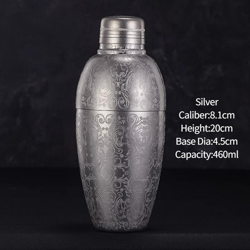 Барный шейкер для коктейлей Бостонский шейкер Нержавеющая сталь Шейкер с гравировкой Барный аксессуар Инструменты бармена Для дома и бара