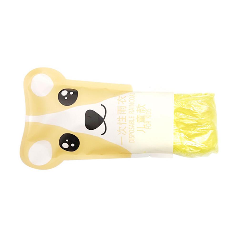 7pcs Disposables Raincoats Cartoon Thickened Rain Ponchos Children Portable Waterproof Outdoor Travel Onepiece Rain Wear