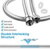 Stainless Steel Shower Head Hose Large Bore Shower Extension Tube Durable Faucet Hose  Hotel