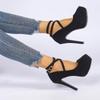 Women Pumps 2024 New Round Toe Platform High Heels Women Buckle Strap Sexy Stiletto High Heels Shoes for Women Zapatos De Mujer