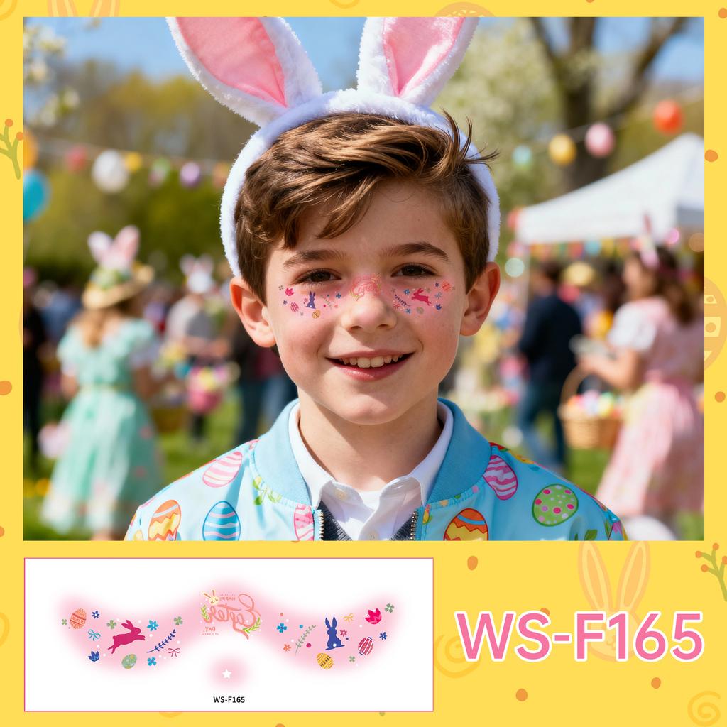Новое поступление Пасхальные наклейки-тату для макияжа Яйцо Лицо Праздничная вечеринка Милый Кролик Дети Сделай сам