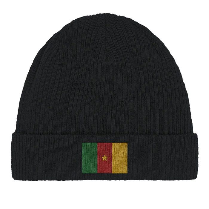 Bonnet Drapeau Cameroun En Noir