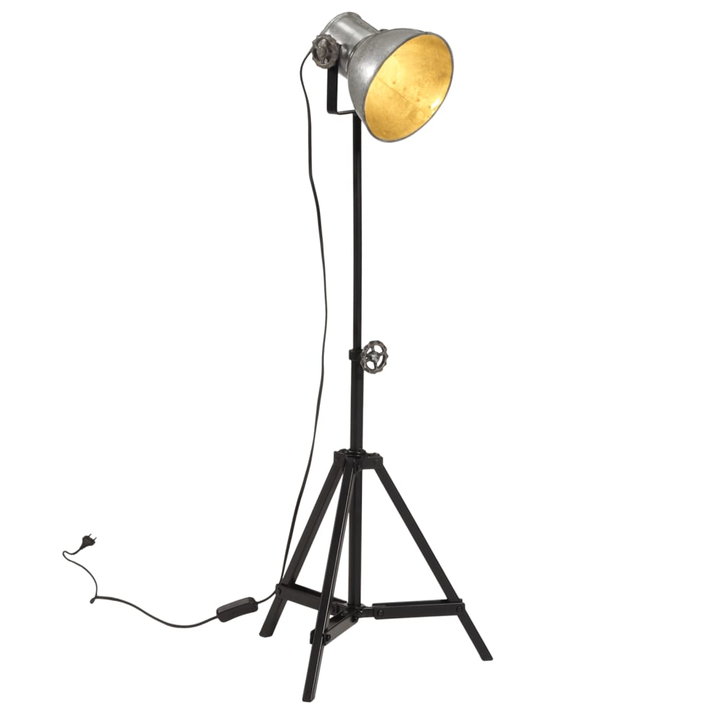 Floor Lamp 25 W Vintage Silver 35 x 35 x 65 95 cm E27 Socket