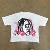 Vintage Brickstyle Cool Tongueout Boy Head Graphic Tee Cotton Unisexs Unisexs Tshirt Y2k Streetwear