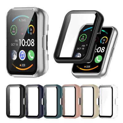 Защитный чехол из ПК + закаленного стекла для Huawei Watch Fit 2 Fit2, полноэкранный защитный чехол