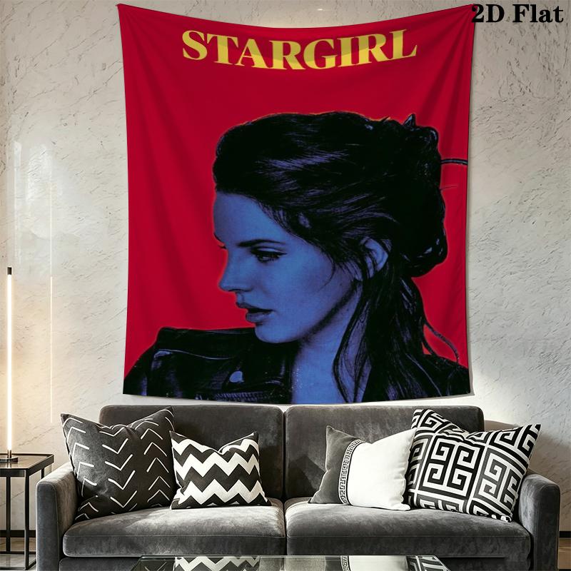 Lana Del Rey Wall Tapestry Aesthetic Wall Hanging Printed Fabric Blanket Decorative Tapestries for Bedroom Living Room Home Decor