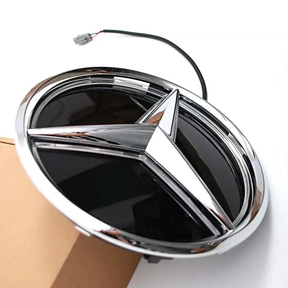Car Sticker Hot 2026 For Benz Car Front Grill Logo Light mirror face LED Badge Emblem Luminous Decorative Light For Mercedes Ben