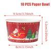 Christmas Santa Claus Paper Bowl Navidad Natal Noel Snowman Disposable Bowl Merry Christmas Decor For Home 2025 New Year 2026