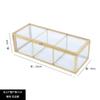 Retro Copper Edge Glass Cotton Box Lipstick Cosmetic Jewelry Storage Transparent Gold Bronze Makeup Organizer Rack