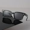 Дизайнерские квадратные солнцезащитные очки Женские Мужские Винтажные Черные Солнцезащитные очки Модные Личностные Очки Зеркальные линзы Сексуальный Бренд