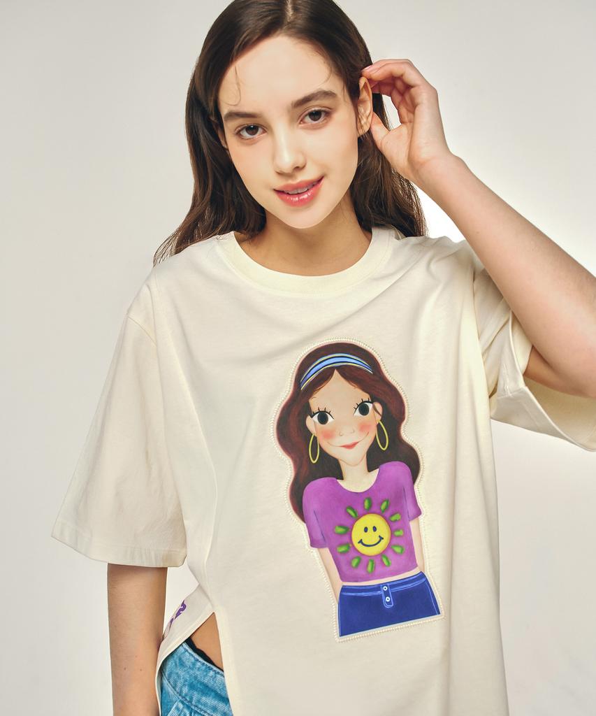 Футболка Yugsimwon с боковым разрезом F Luna