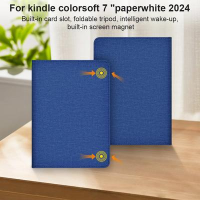 Защитная обложка для Kindle Paperwhite 12-го поколения 2025 г. 7 дюймов с функцией автоматического пробуждения/сна и слотом для карты для Kindle Paperwhite Signature Edition
