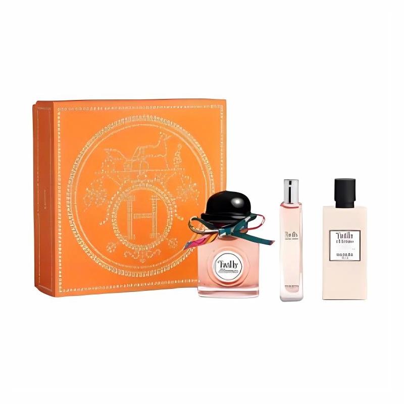 Hermes Limited Silk Gift Box Set EDP + + + + 16526719-Silky Women's Perfume 85ml + Silky Women's Perfume 15ml + Silky Fragrance Body Lotion 80ml