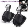 1 Piece Black 5Speed 6 Speed Gear Shift Knob With Boot For Seat Altea 2004-2012/ Leon 2005-2012