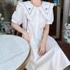 New Doll Collar Embroidery Collar Student Dress Woman Casual Elegant Summer Beach Party Lolita Dress