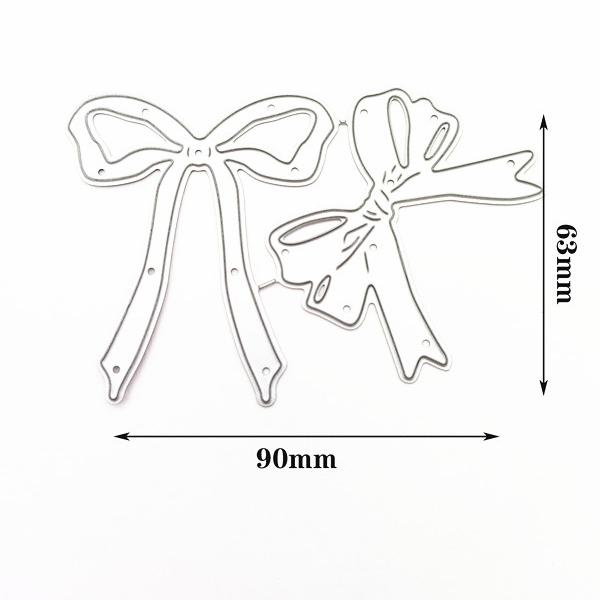 2 шт., металлические трафареты с бантом для DIY, скрапбукинг, альбом, бумажные карты, декоративные ремесла, тиснение, высечки