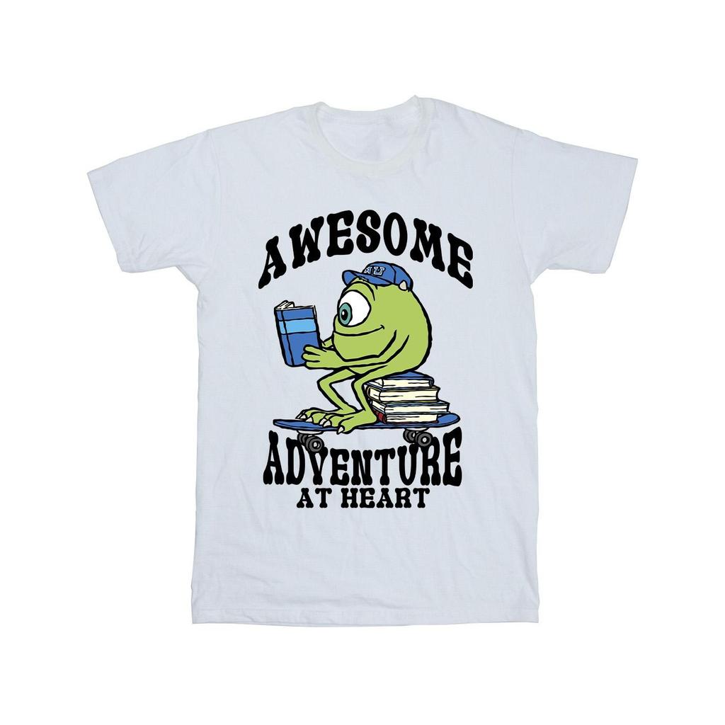 Monsters Inc Mens Reading Awesome Mike Wazowski Cotton T-Shirt