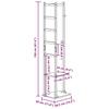 Bamboo Coat Rack with Hooks and Shelves 38.5 x 30 x 156 cm
