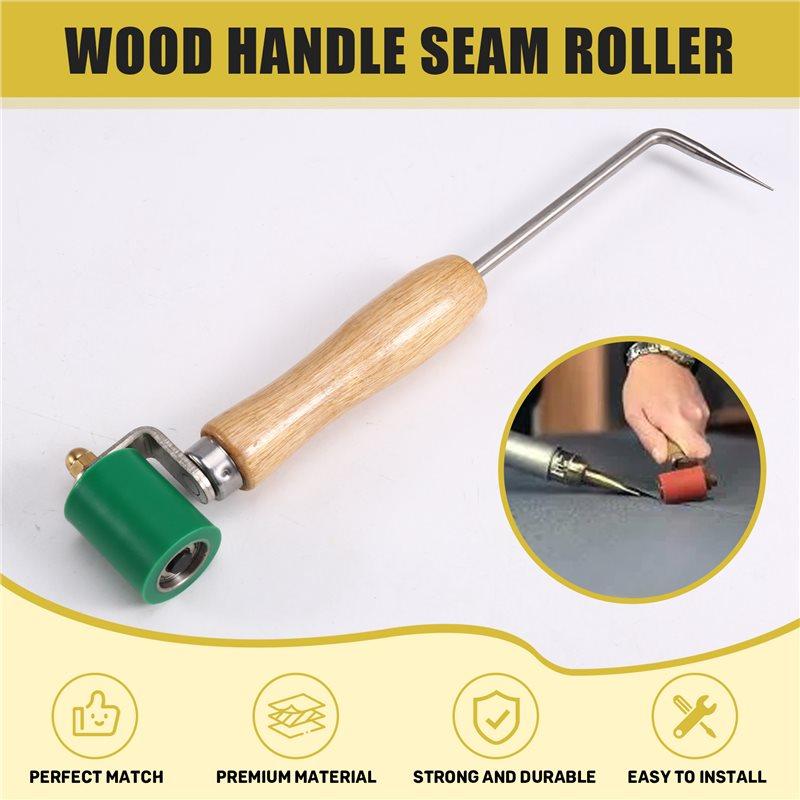 Silicone Seam Roller 40Mm With Probe Wood Handle For PVC/EPDM Single Ply Roofing