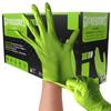 Gloveworks HD Nitrile Diamond Texture 100 Gloves Per Box or Case of Super Strong Thick Disposable Gloves for Industrial Green [Ammex] Gloves, Grip,