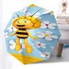 Bee Happy: Automatic Opening Folding Umbrella with 3-Fold Design, Iron Frame for Outdoor Use, Perfect Gift for Fans and Travelers0104451a