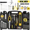 DOWELL Tool Set for Home Hand Tool Kit with Wrench Set and Plastic Tool Box Storage Case 90-Piece Repair,