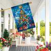 Charming Double-Sided Snowman Garden Flag , Durable Polyester, Perfect for Outdoor & Lawn Decor, Glass, Courtyard Decoration, Flag Only