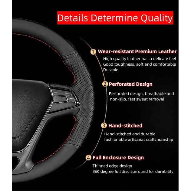 Customized Car Steering Wheel Cover For Chevrolet Aveo LOVA Buick Excelle Daewoo Car Accessories Hand-sewn Steering Wrap