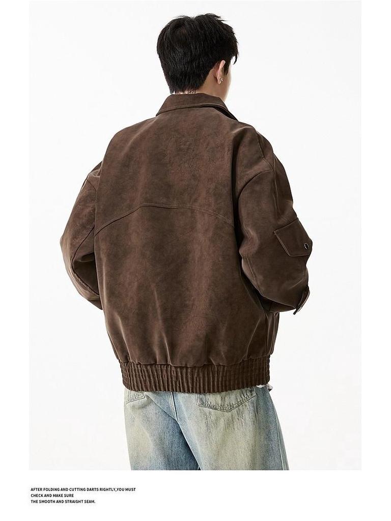 Мужская модная черная кожаная мотоциклетная куртка с принтом тай-дай и дизайном на молнии