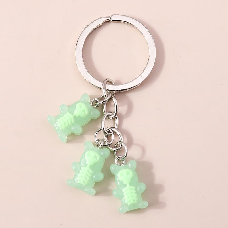 Cute Resin 3D Bear Keychain Charms Animal Keyrings Pendant for Women Girls Handbag Charms Car Keyholder DIY Jewelry Accessories