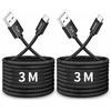 USB Type C Cable [3m 2 Pcs] CLEEFUN Rapid Charging Type C Cable Long High Speed ??Data Transfer Cord Type C Heavy Duty Disconnection Prevention Nylon