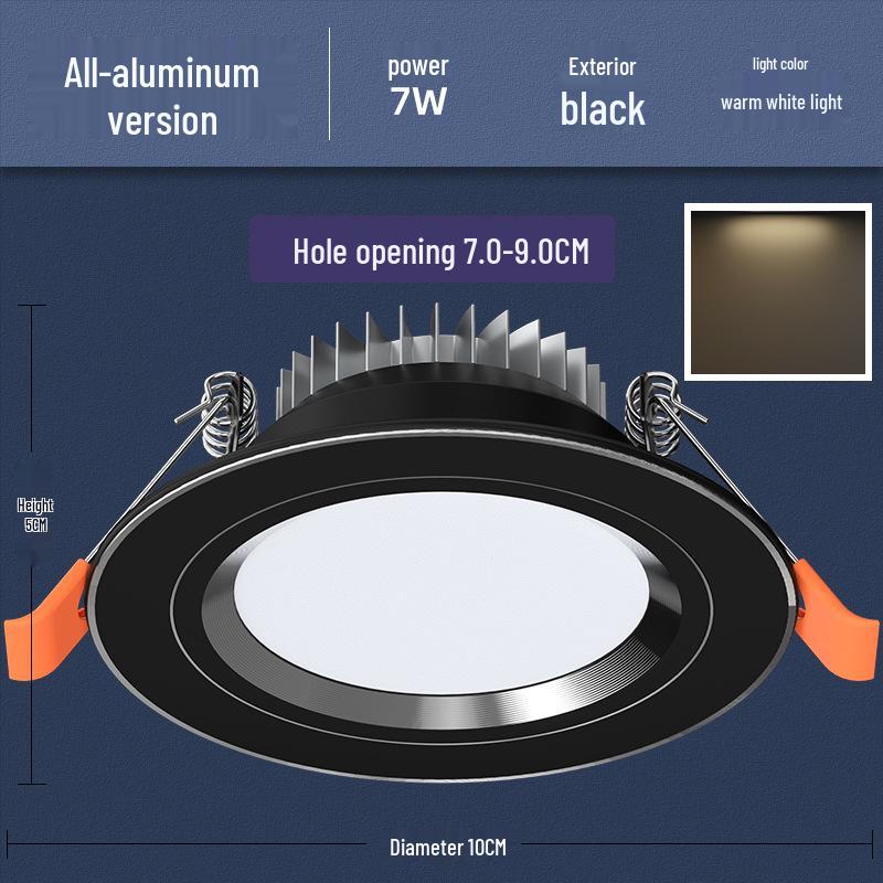 Recessed Ceiling Downlight for Living Room, 5-Inch Cutout, Bullseye Design