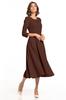Maxi dress with hidden zipper T327 navy blue XS