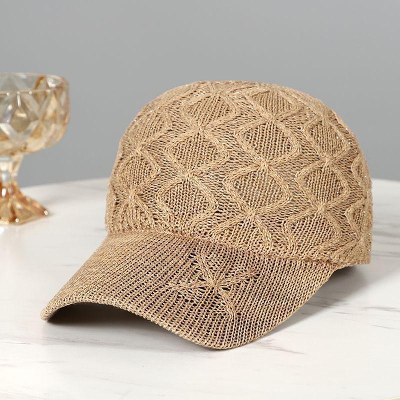 Сетчатая кепка женская летняя новая тонкая дышащая солнцезащитная бейсболка для путешествий на открытом воздухе вязаная шапка