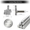 License Plate Bolts, 4 Pcs Stainless Steel License Plate Screw For Motorcycle Chopper Car Tag Frame Windshield Trim (Silver)