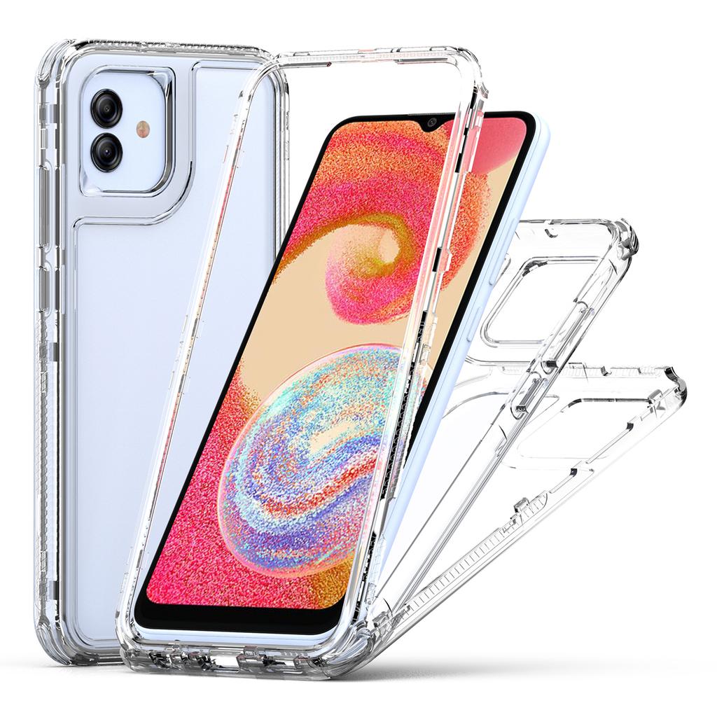For Samsung Galaxy A04e 4G/F04 4G/M04 4G Case Acrylic+TPU Clear Phone Cover