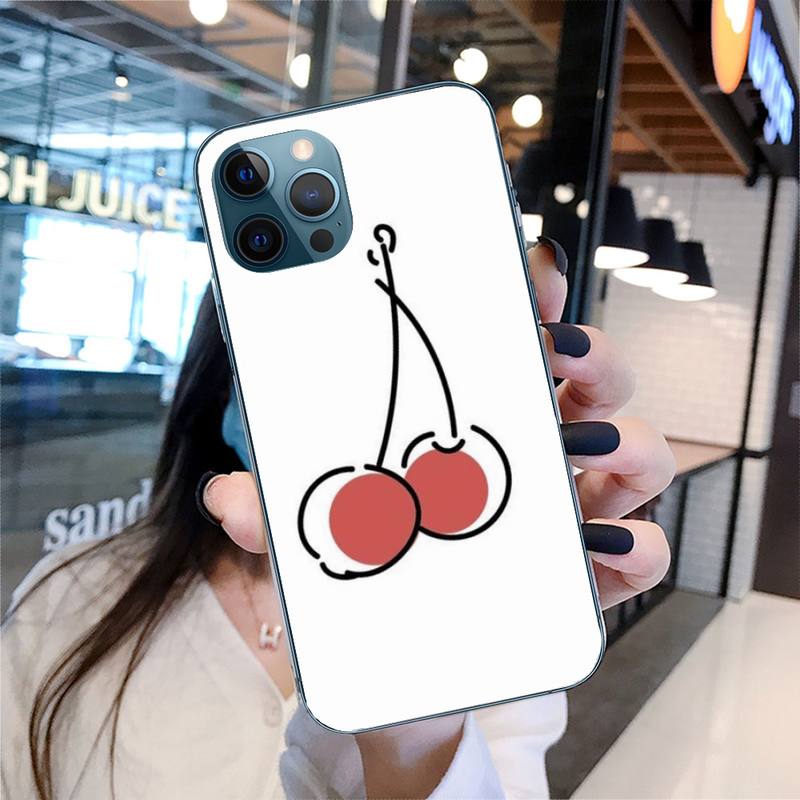 Милый мультяшный чехол для телефона с фруктами для iPhone 7 8 Plus X Xr Xs 11 12 13 Se2020 Mini Mobile Iphones 14 Pro Max Case