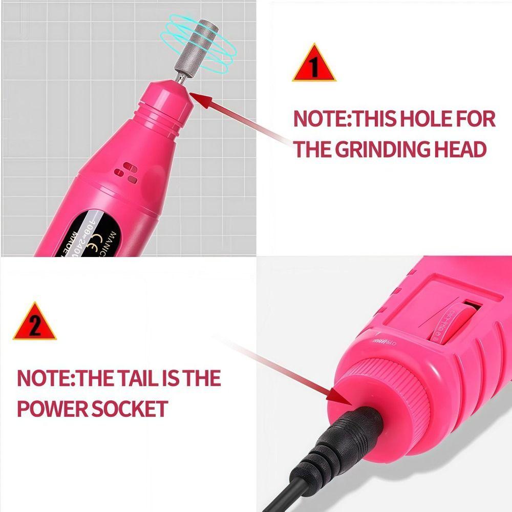 20000 RPM Electric Nail File USB Powered Nail Grinder Electric Nail Polishing Grinder Nail Tools