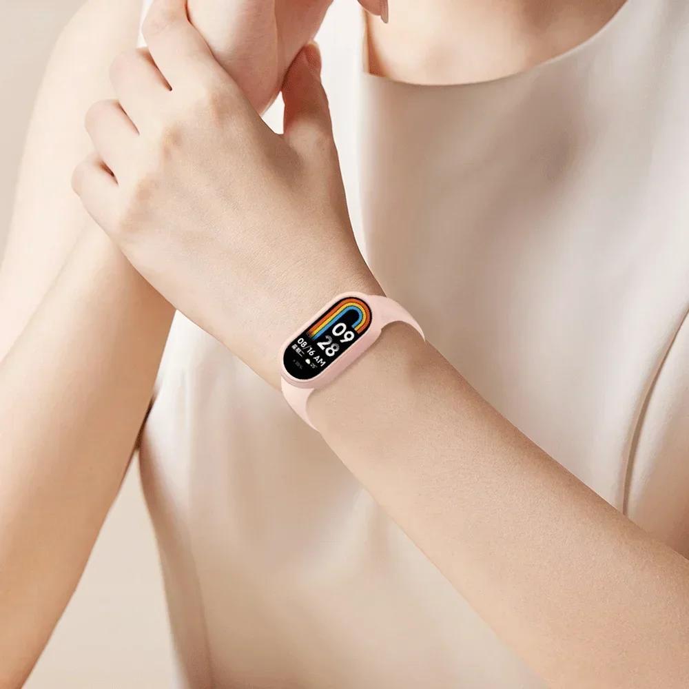 Чехол для часов из ТПУ-силикона для Xiaomi Band 8 9, Защитный корпус для Xiaomi Band 8, Чехол для умного браслета Mi Band8, Аксессуары для Mi Band8