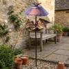Wavy Curved Petal Bird Feeding Station Large Capacity Garden Bird Basin  Garden Ornament