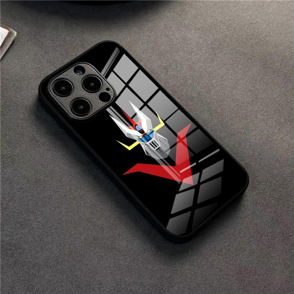 Чехол для телефона UFO Robot Goldorak для 17 Pro Max IPhone 16 Pro 14 12 11 13 Mini X XR XS 15 Plus SE Стеклянная крышка