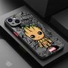 Мультяшный чехол Marvel Грут Человек-паук для iPhone SE 12 Mini 13 Pro Max 14 Plus XS X 7 6S Plus 15 11 XR 8 Противоударный бронированный чехол